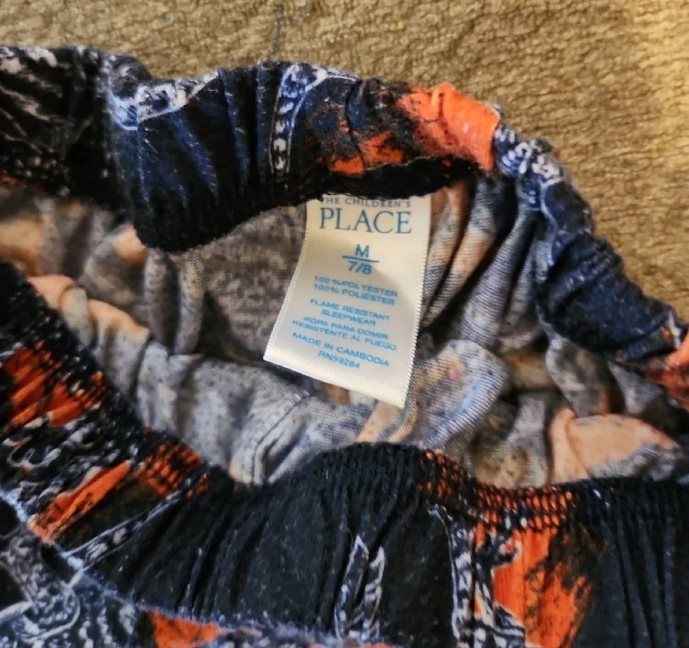The Children's Place Navy and Orange Patterned Shorts